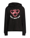 Love Moschino Woman Sweatshirt Black Size 10 Cotton