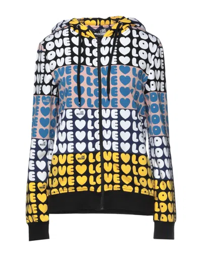 Love Moschino Sweatshirts In Black