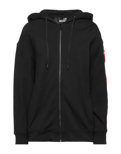Love Moschino Sweatshirts In Black