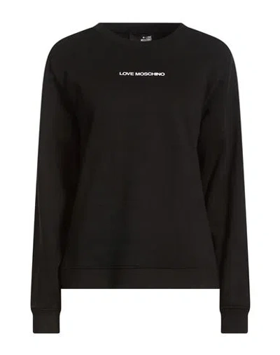 Love Moschino Woman Sweatshirt Black Size L Cotton, Polyester