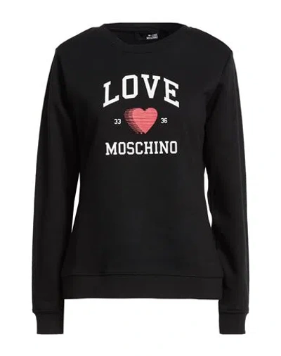 Love Moschino Woman Sweatshirt Black Size Xl Cotton, Polyester