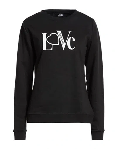 Love Moschino Woman Sweatshirt Black Size Xl Cotton, Polyester
