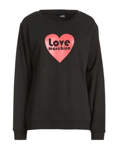 Love Moschino Woman Sweatshirt Black Size Xl Cotton, Polyester