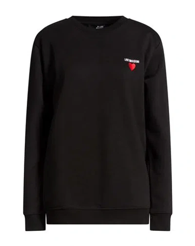 Love Moschino Woman Sweatshirt Black Size Xxl Cotton, Polyester
