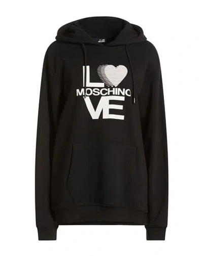 Love Moschino Woman Sweatshirt Black Size Xxl Cotton, Polyester