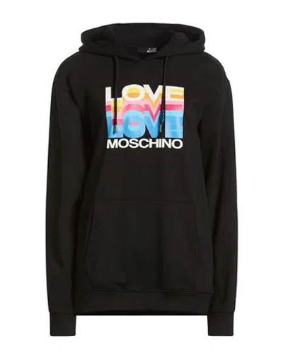 Love Moschino Woman Sweatshirt Black Size Xxl Cotton, Polyester
