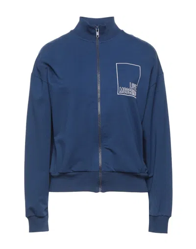 Love Moschino Sweatshirts In Blue