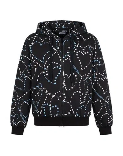 Love Moschino Woman Sweatshirt Navy Size S Cotton In Multi