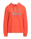 Love Moschino Woman Sweatshirt Orange Size 8 Cotton, Elastane In Orange