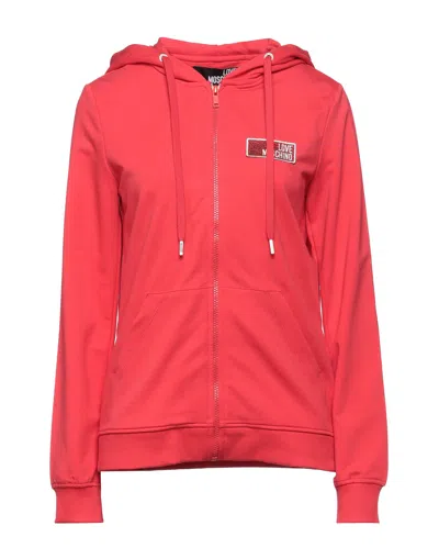 Love Moschino Sweatshirts In Red
