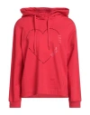 Love Moschino Woman Sweatshirt Red Size 8 Cotton, Elastane In Red