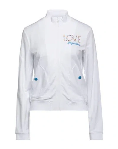 Love Moschino Woman Sweatshirt White Size 10 Cotton
