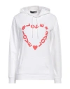 Love Moschino Woman Sweatshirt White Size 8 Cotton In White