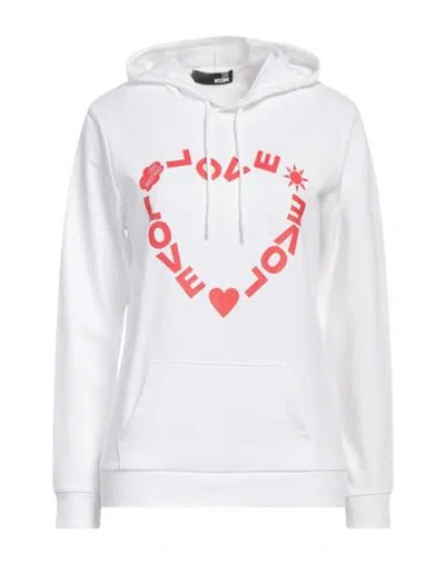 Love Moschino Woman Sweatshirt White Size 8 Cotton