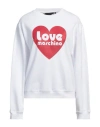 Love Moschino Woman Sweatshirt White Size 6 Cotton, Elastane In White