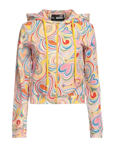 Love Moschino Sweatshirts In Yellow