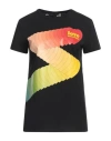 Love Moschino Woman T-shirt Black Size 10 Cotton, Elastane