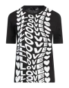 Love Moschino Woman T-shirt Black Size 4 Cotton, Elastane In Black