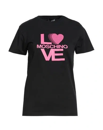 Love Moschino Woman T-shirt Black Size Xl Cotton