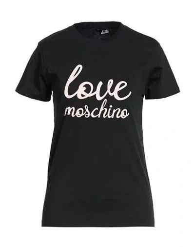 Love Moschino Woman T-shirt Black Size Xl Cotton