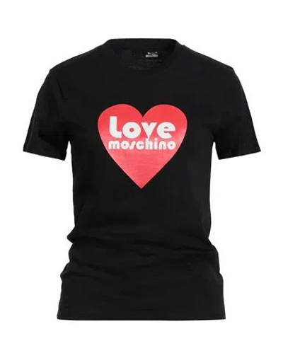 Love Moschino Woman T-shirt Black Size Xl Cotton