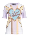 Love Moschino Woman T-shirt Lilac Size 4 Cotton, Elastane In Purple