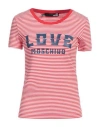 Love Moschino Woman T-shirt Red Size 8 Cotton, Elastane In Red