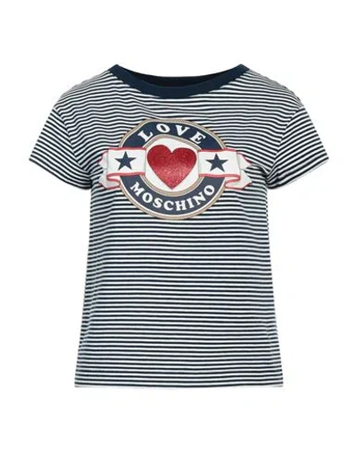 Love Moschino Woman T-shirt White Size 10 Cotton, Elastane