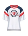 Love Moschino Woman T-shirt White Size 4 Cotton, Elastane In White