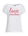 Love Moschino Woman T-shirt White Size 8 Cotton, Elastane