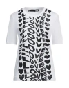 Love Moschino Woman T-shirt White Size 10 Cotton, Elastane