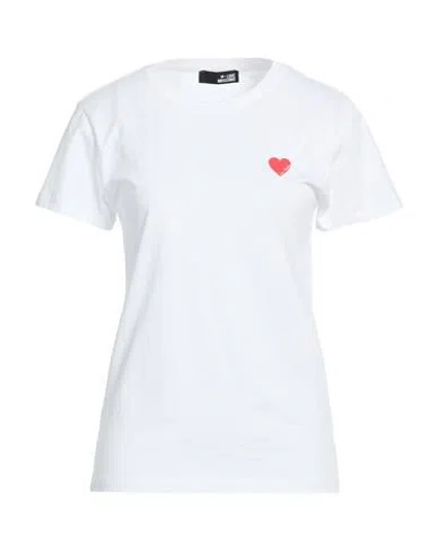 Love Moschino Woman T-shirt White Size Xl Cotton