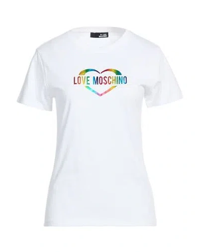 Love Moschino Woman T-shirt White Size Xl Cotton
