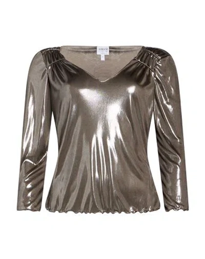 Love Moschino Woman Top Brown Size 8 Polyester