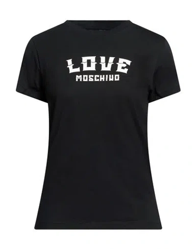 Love Moschino Woman T-shirt Black Size Xl Cotton