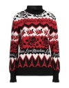Love Moschino Woman Turtleneck Red Size 4 Wool, Polyamide In Red