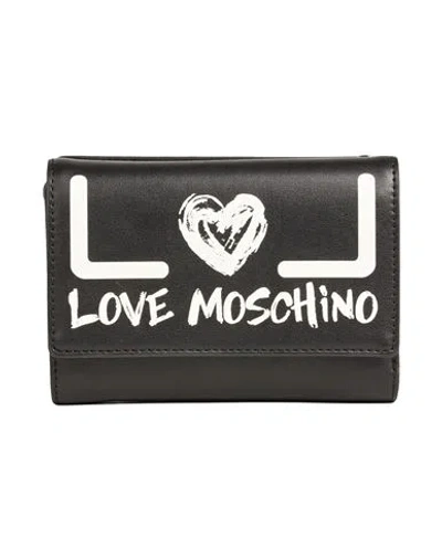 Love Moschino Woman Wallet Black Size - Polyurethane