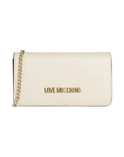 Love Moschino Woman Wallet Ivory Size - Polyurethane In Multi