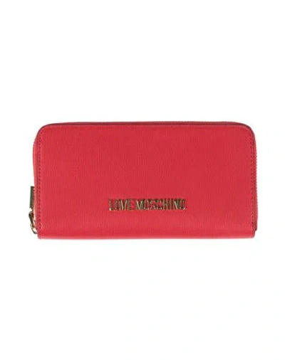 Love Moschino Woman Wallet Red Size - Polyurethane