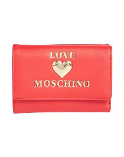 Love Moschino Woman Wallet Red Size - Polyurethane