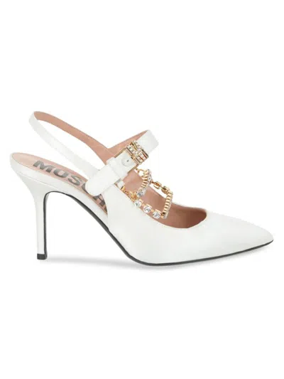 Love Moschino Women's 100mm Rhinestone-embellished Slingback Pumps