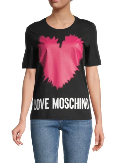 Love Moschino Women's Logo Graphic T-shirt In Black