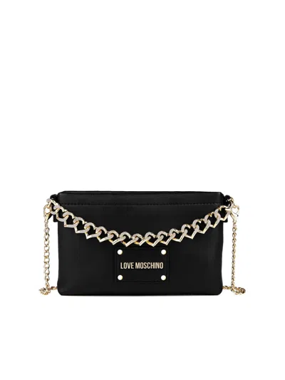 LOVE MOSCHINO WOMEN'S LOGO PLAQUE CROSSBODY BAG