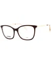 Love Moschino Women's Mol622 54mm Optical Frames In Burgundy