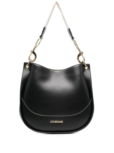 Love Moschino Women Nero Shoulder Leather Bag Os In Black