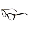 Love Moschino Black Women Optical Frames In Black