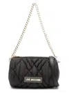 Love Moschino Quilted Tote Bag In Black