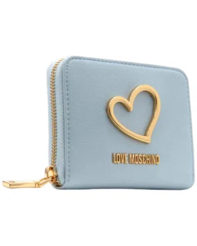 Love Moschino Women's Wallet Celeste In Synthetic In Light Blue