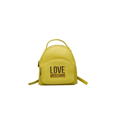 Love Moschino Yellow Polyethylene Women Backpack In Pattern