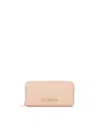 Love Moschino Zip Around Wallet With Logo In Pink